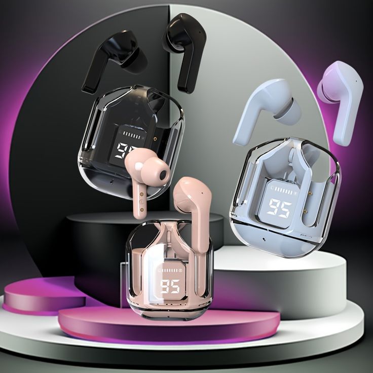 Air 31 Earbuds Wireless Earbuds With Crystal Transparent Case With Type-c Charging