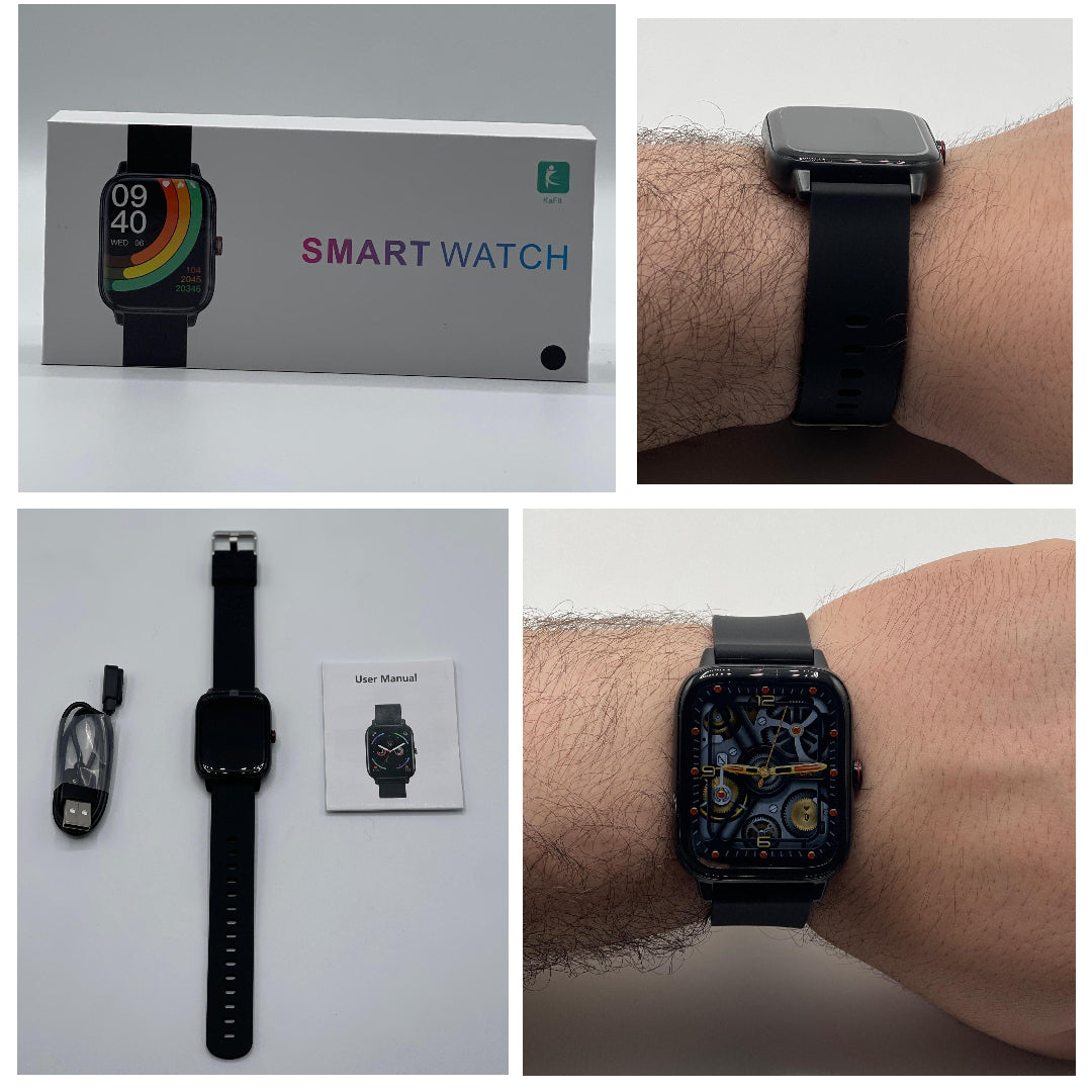 H20 Smartwatch Made In Dubai – Waterproof Fitness Tracker With Heart Rate Monitor Watch For Men And Women – Black Color