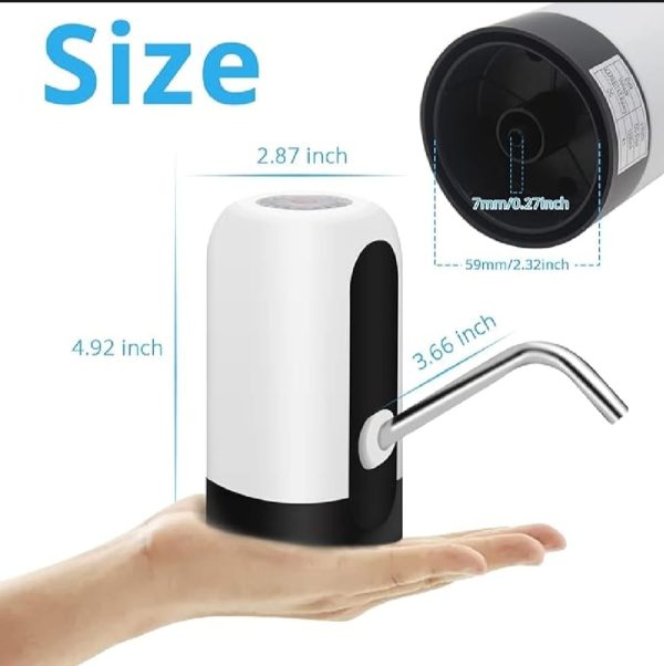 Automatic Electric Water Dispenser Pump – USB Rechargeable Portable Water Bottle Pump (Fits 2 to 5 Gallon)