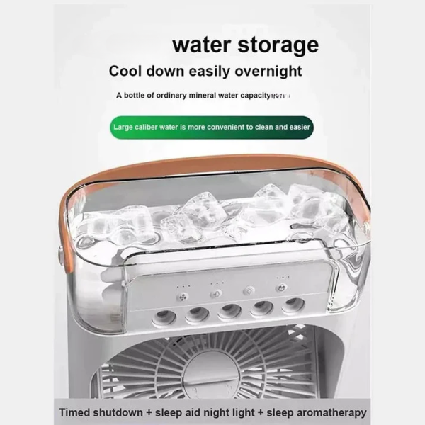 Portable USB Air Conditioner Fan – Mini Cooler & Humidifier with 3-Speed Wind Settings (Random Color)