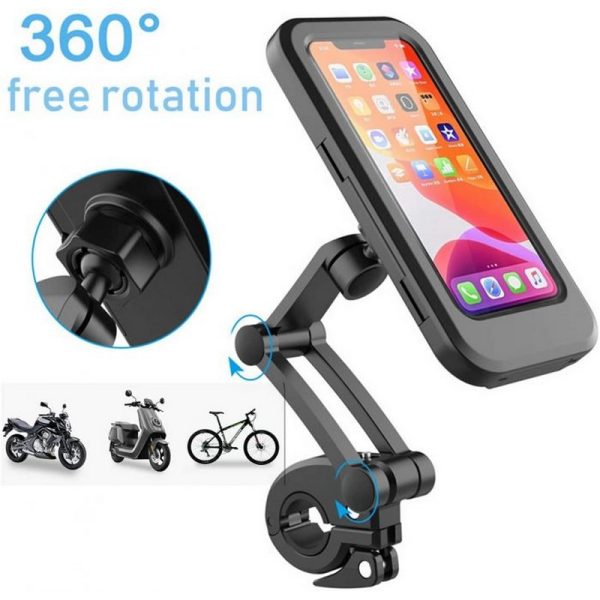 Waterproof Magnetic Bicycle Phone Holder | 360° Rotating Bike Mount for Smartphones – Universal Fit